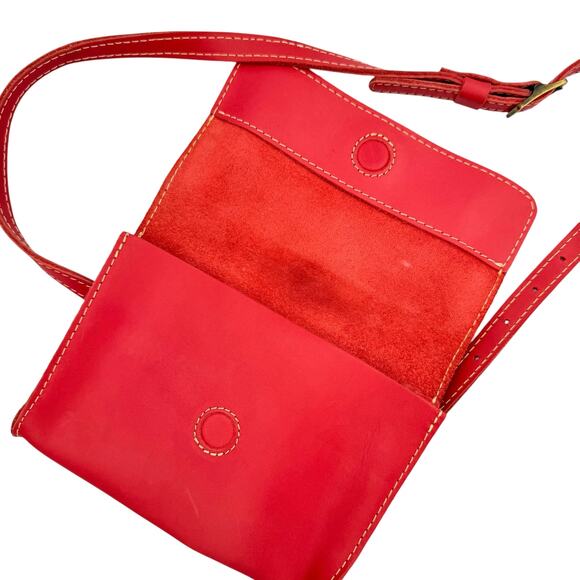 Portland Leather Basic Waist Belt Bag Adjustable Buckle Magnetic Coral Pink - Picture 6 of 12